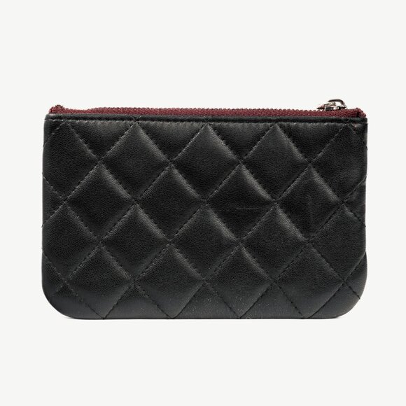 Chanel Black Lambskin Classic Zipped O Pouch - Picture 4 of 13